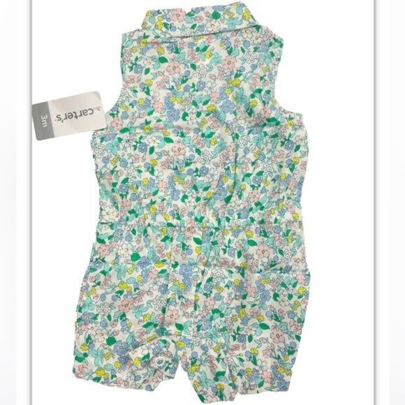 Carters Baby Girl Romper Outfit Floral 3 Months New - Picture 2 of 8